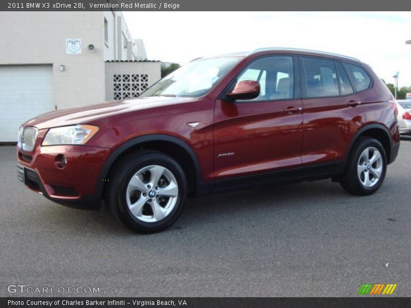 Vermillion Red Metallic / Beige 2011 BMW X3 xDrive 28i