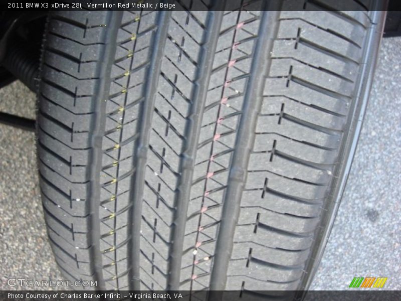 Vermillion Red Metallic / Beige 2011 BMW X3 xDrive 28i