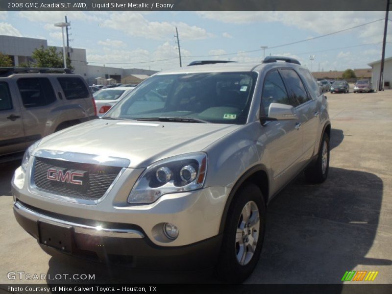 Liquid Silver Metallic / Ebony 2008 GMC Acadia SLT AWD