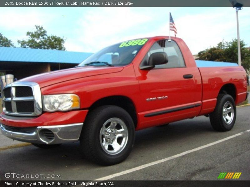 Flame Red / Dark Slate Gray 2005 Dodge Ram 1500 ST Regular Cab