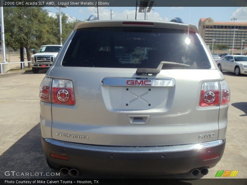Liquid Silver Metallic / Ebony 2008 GMC Acadia SLT AWD