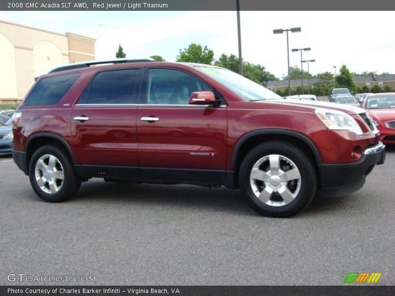 Red Jewel / Light Titanium 2008 GMC Acadia SLT AWD