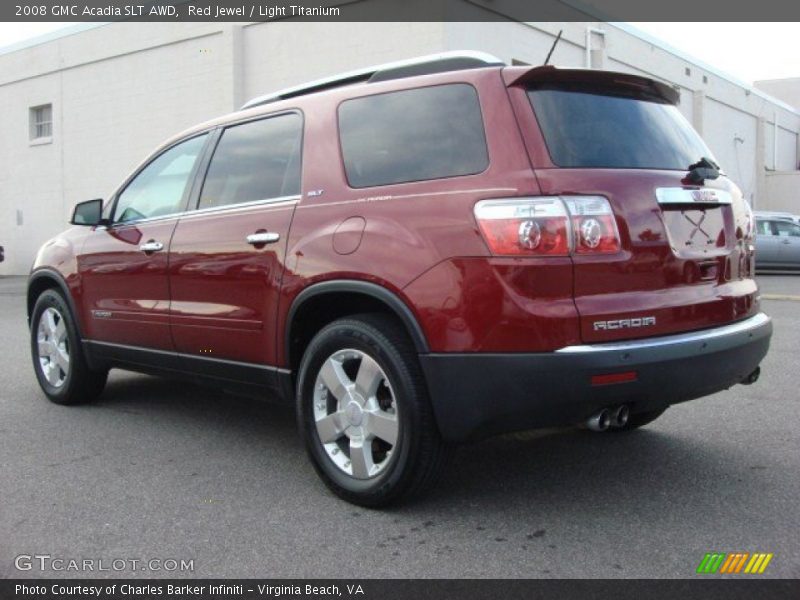Red Jewel / Light Titanium 2008 GMC Acadia SLT AWD