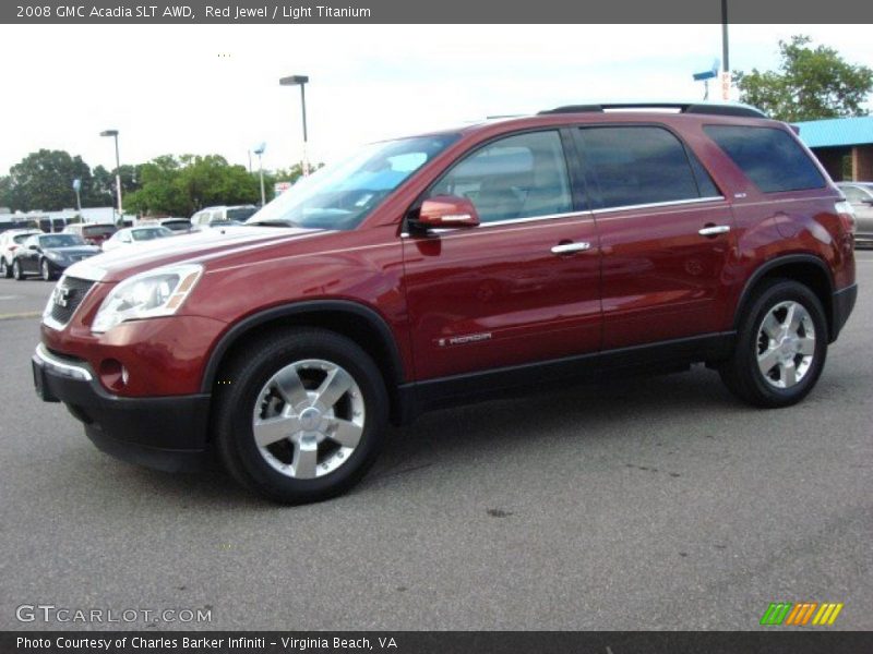 Red Jewel / Light Titanium 2008 GMC Acadia SLT AWD