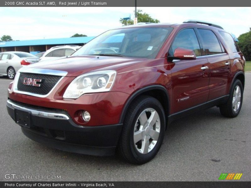 Red Jewel / Light Titanium 2008 GMC Acadia SLT AWD