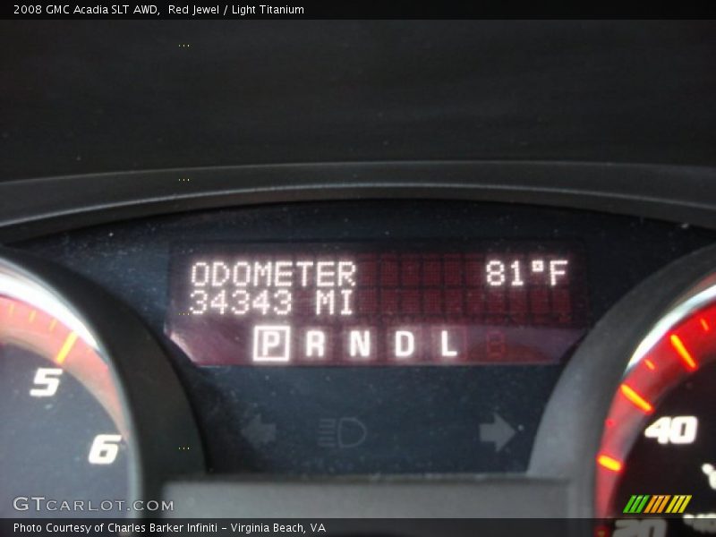 Red Jewel / Light Titanium 2008 GMC Acadia SLT AWD