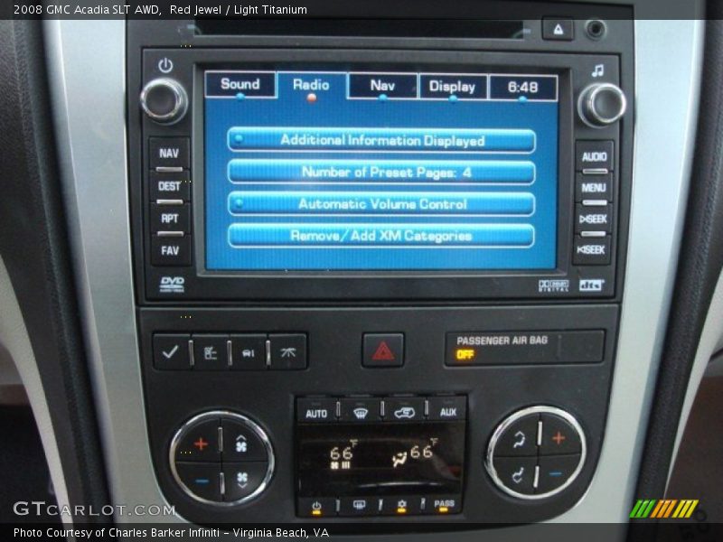 Red Jewel / Light Titanium 2008 GMC Acadia SLT AWD