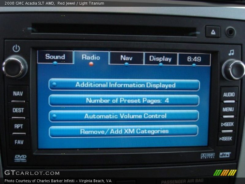 Red Jewel / Light Titanium 2008 GMC Acadia SLT AWD