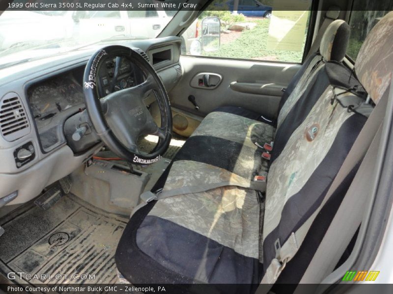 Summit White / Gray 1999 GMC Sierra 3500 SL Regular Cab 4x4