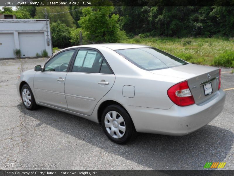 Desert Sand Mica / Taupe 2002 Toyota Camry LE