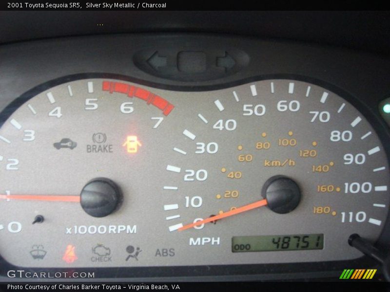 Silver Sky Metallic / Charcoal 2001 Toyota Sequoia SR5