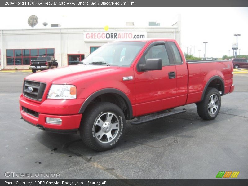 Bright Red / Black/Medium Flint 2004 Ford F150 FX4 Regular Cab 4x4