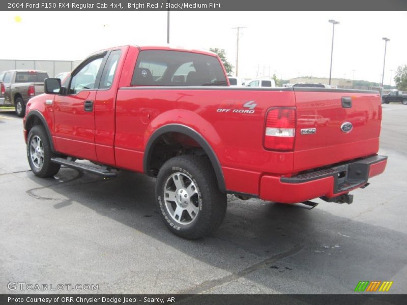 Bright Red / Black/Medium Flint 2004 Ford F150 FX4 Regular Cab 4x4