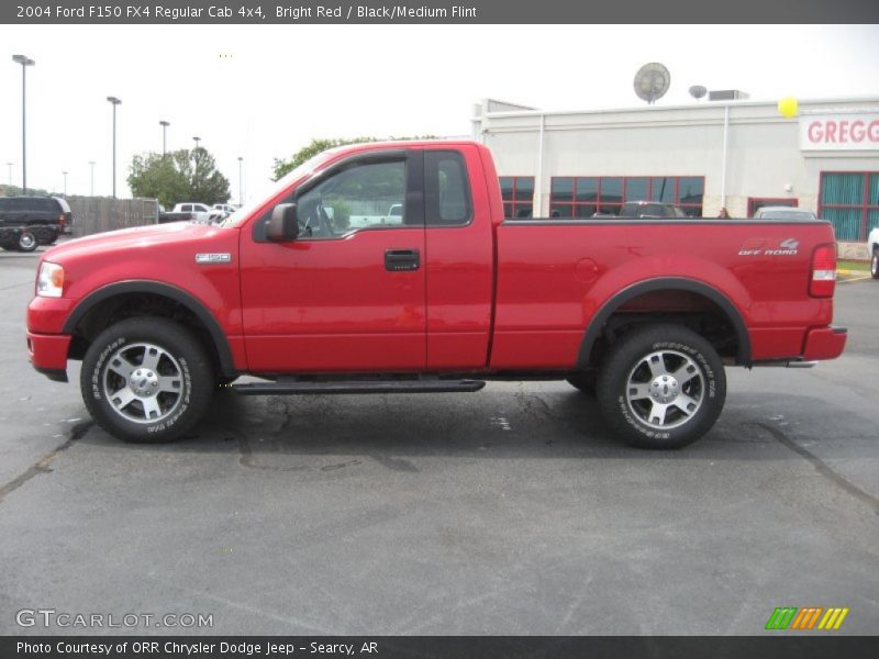 Bright Red / Black/Medium Flint 2004 Ford F150 FX4 Regular Cab 4x4