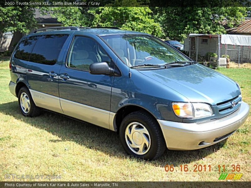 Sailfin Blue Metallic / Gray 2000 Toyota Sienna XLE