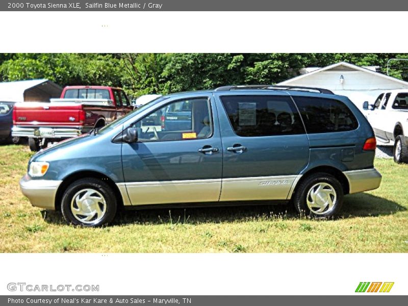 Sailfin Blue Metallic / Gray 2000 Toyota Sienna XLE
