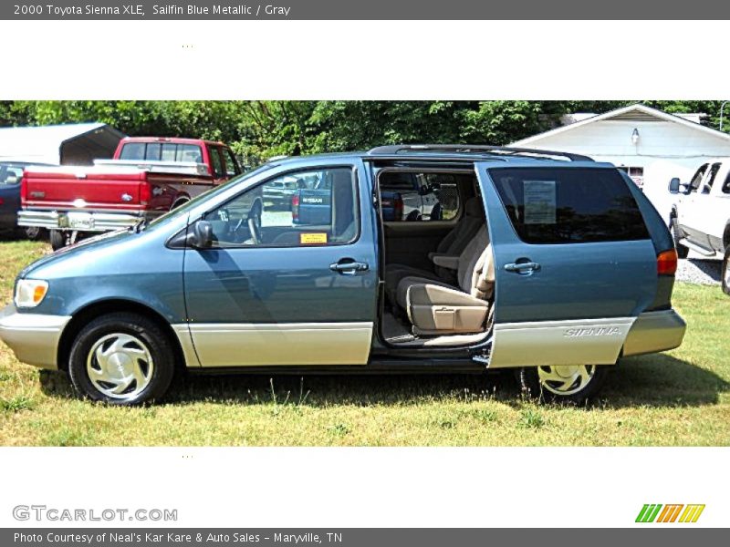 Sailfin Blue Metallic / Gray 2000 Toyota Sienna XLE