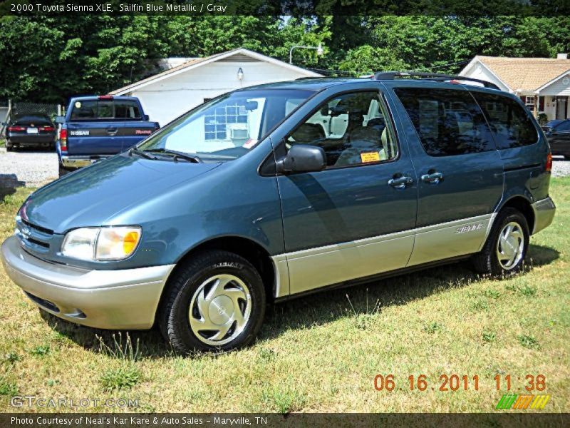 Sailfin Blue Metallic / Gray 2000 Toyota Sienna XLE