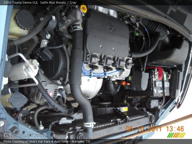 Sailfin Blue Metallic / Gray 2000 Toyota Sienna XLE