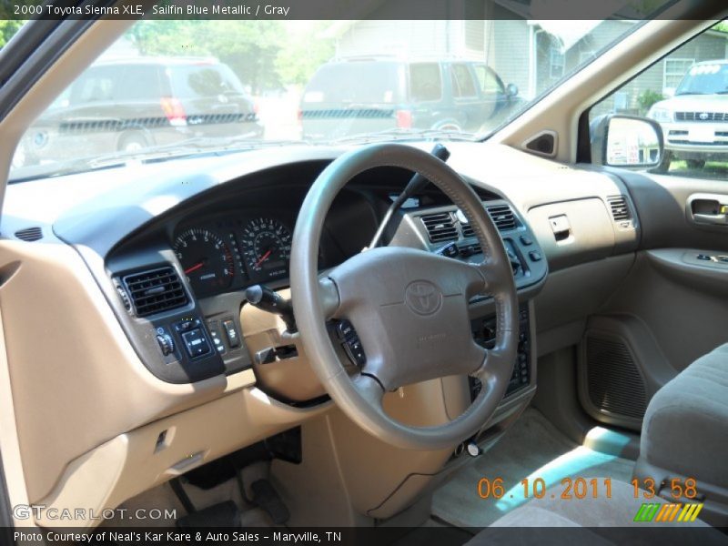 Sailfin Blue Metallic / Gray 2000 Toyota Sienna XLE