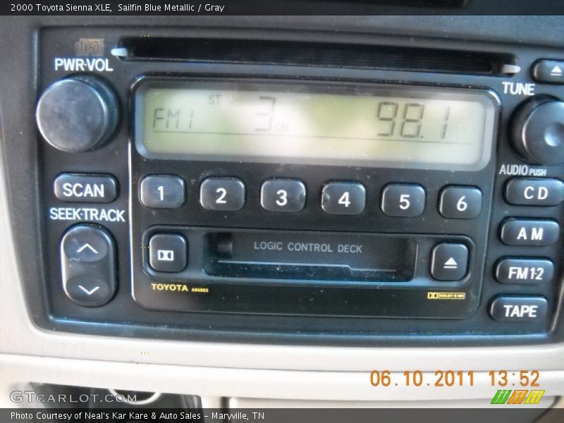 Sailfin Blue Metallic / Gray 2000 Toyota Sienna XLE