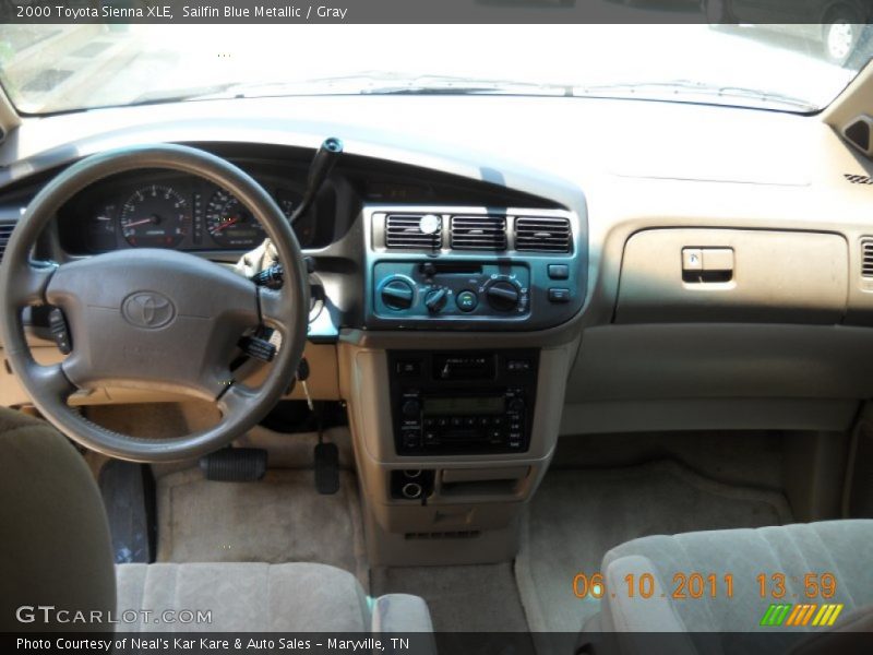 Sailfin Blue Metallic / Gray 2000 Toyota Sienna XLE