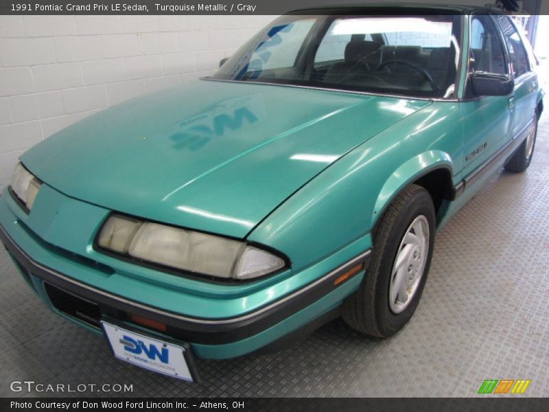 Turqouise Metallic / Gray 1991 Pontiac Grand Prix LE Sedan