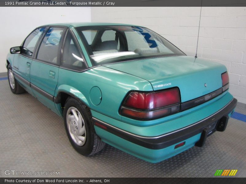 Turqouise Metallic / Gray 1991 Pontiac Grand Prix LE Sedan