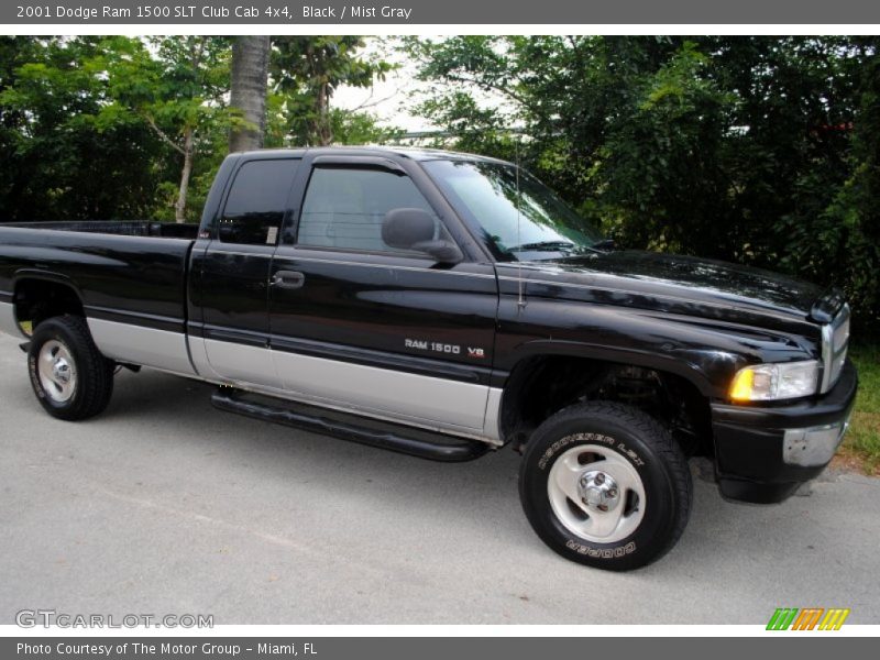 Black / Mist Gray 2001 Dodge Ram 1500 SLT Club Cab 4x4