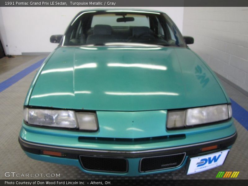 Turqouise Metallic / Gray 1991 Pontiac Grand Prix LE Sedan