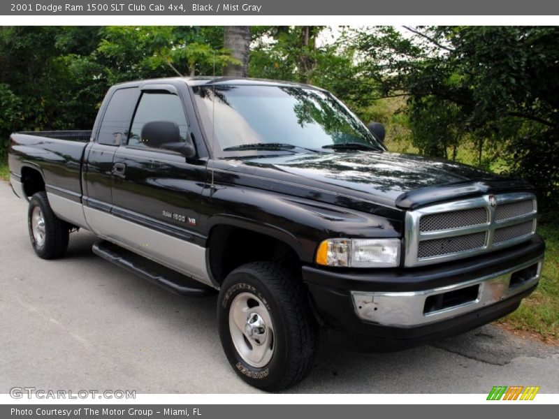 Black / Mist Gray 2001 Dodge Ram 1500 SLT Club Cab 4x4
