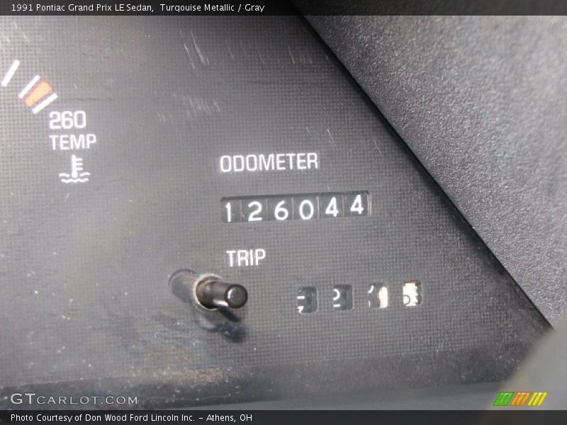 Turqouise Metallic / Gray 1991 Pontiac Grand Prix LE Sedan