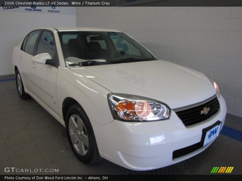 White / Titanium Gray 2006 Chevrolet Malibu LT V6 Sedan