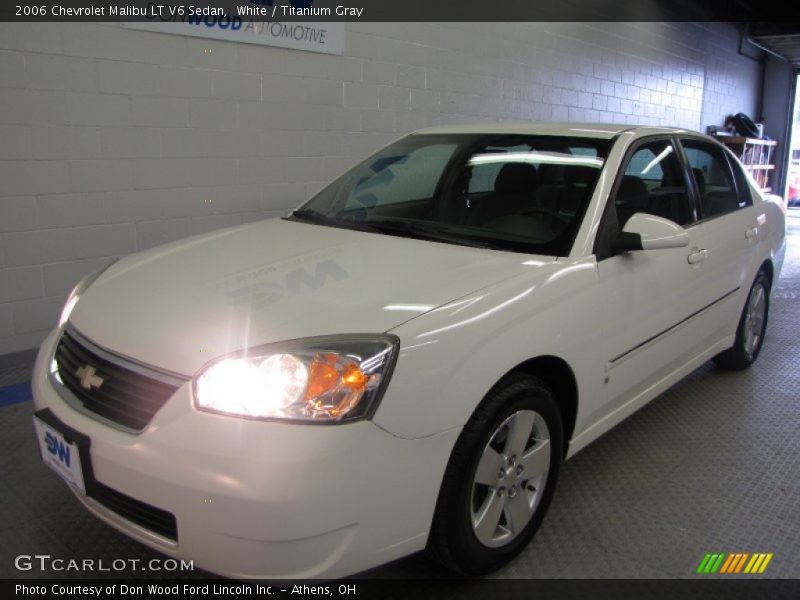 White / Titanium Gray 2006 Chevrolet Malibu LT V6 Sedan