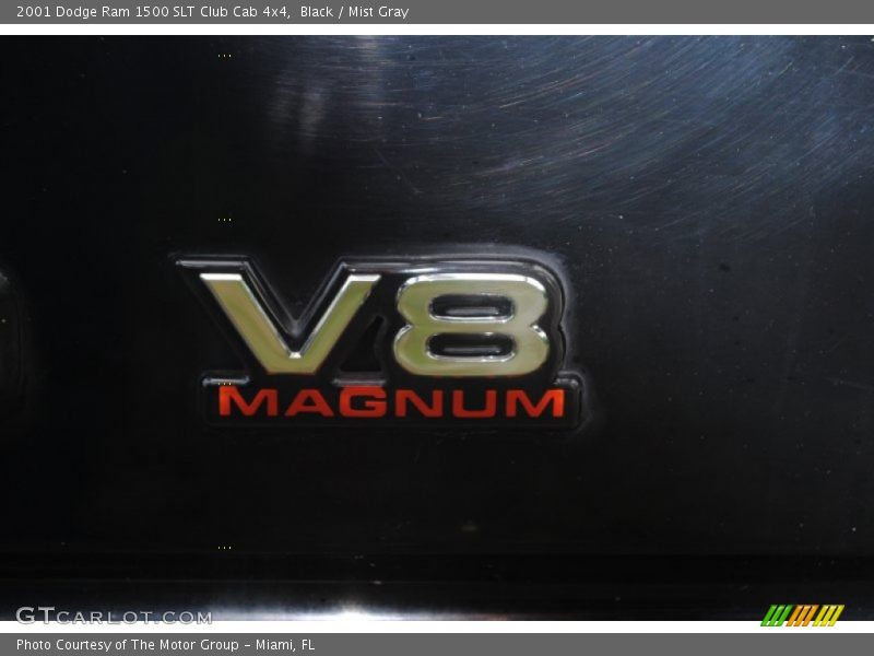 Black / Mist Gray 2001 Dodge Ram 1500 SLT Club Cab 4x4