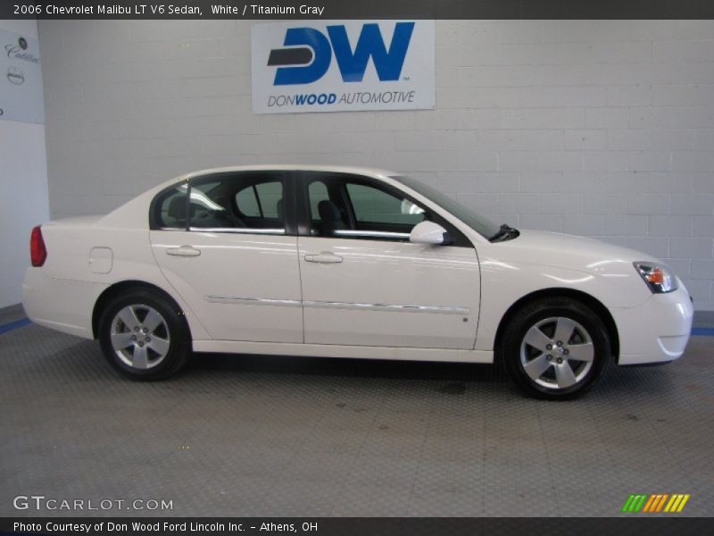 White / Titanium Gray 2006 Chevrolet Malibu LT V6 Sedan