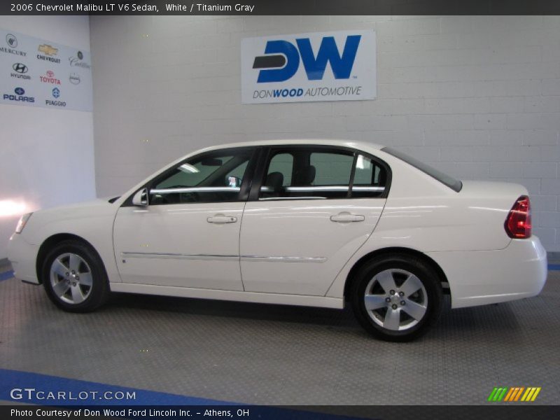 White / Titanium Gray 2006 Chevrolet Malibu LT V6 Sedan