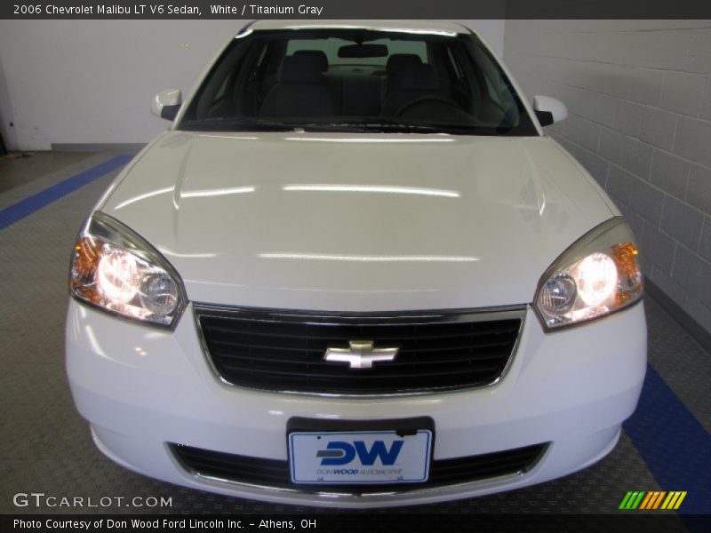 White / Titanium Gray 2006 Chevrolet Malibu LT V6 Sedan