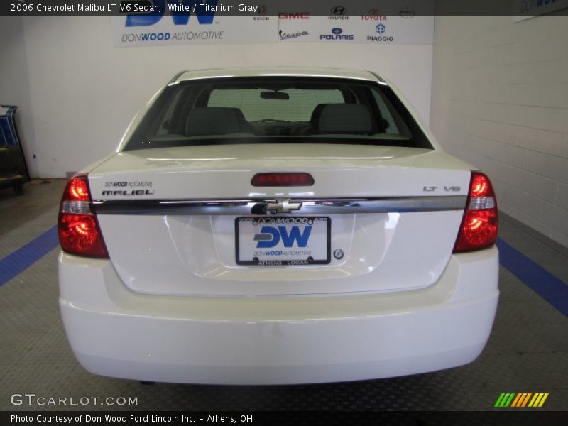 White / Titanium Gray 2006 Chevrolet Malibu LT V6 Sedan