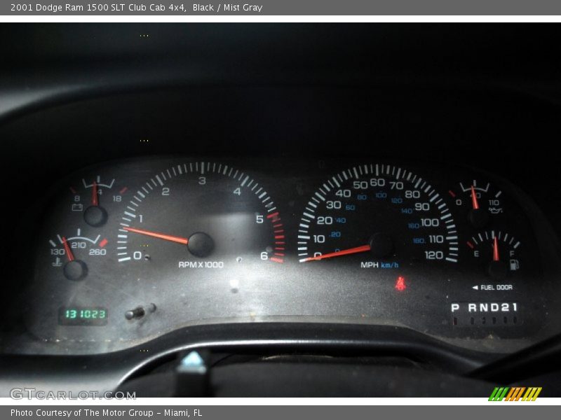 Black / Mist Gray 2001 Dodge Ram 1500 SLT Club Cab 4x4