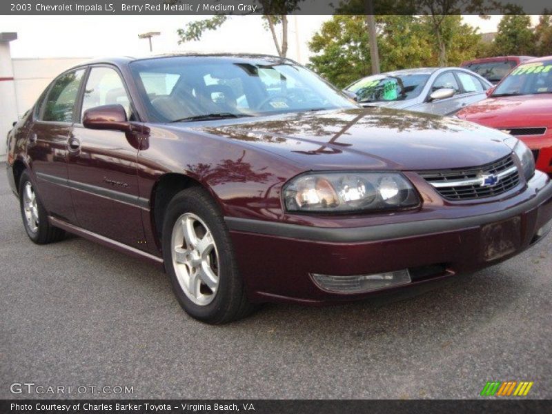 Berry Red Metallic / Medium Gray 2003 Chevrolet Impala LS