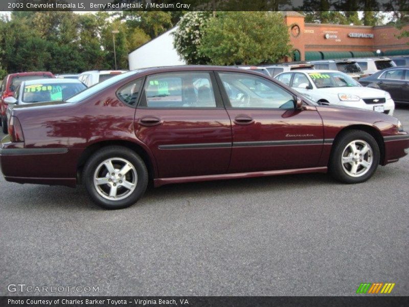 Berry Red Metallic / Medium Gray 2003 Chevrolet Impala LS