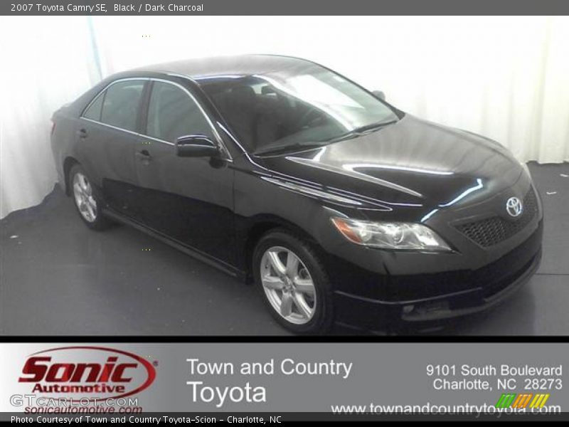 Black / Dark Charcoal 2007 Toyota Camry SE