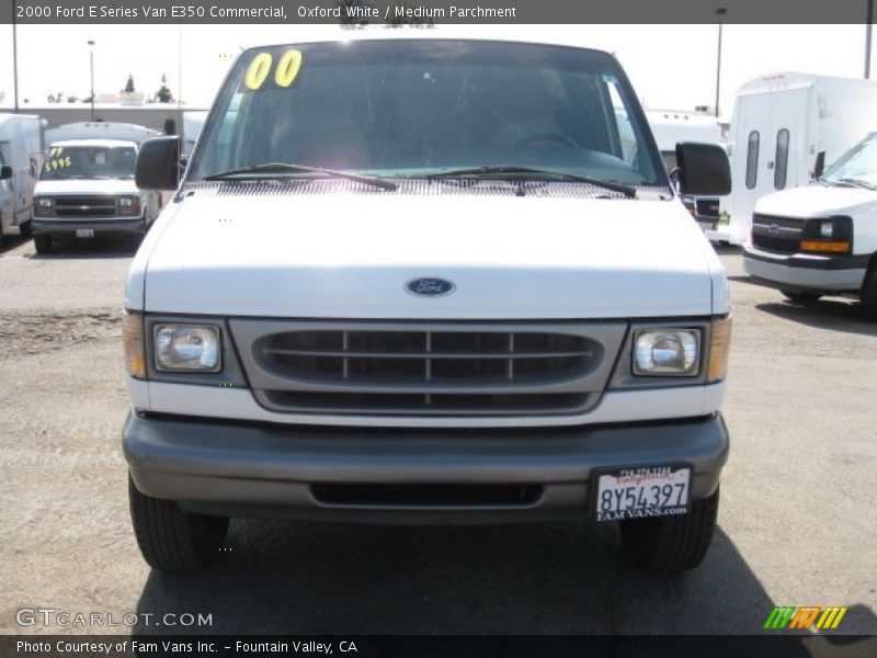 Oxford White / Medium Parchment 2000 Ford E Series Van E350 Commercial