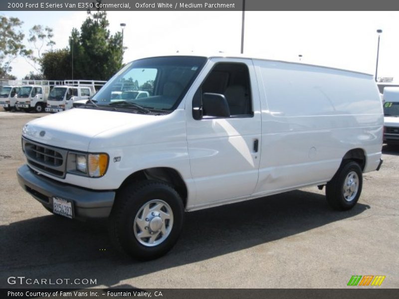 Oxford White / Medium Parchment 2000 Ford E Series Van E350 Commercial