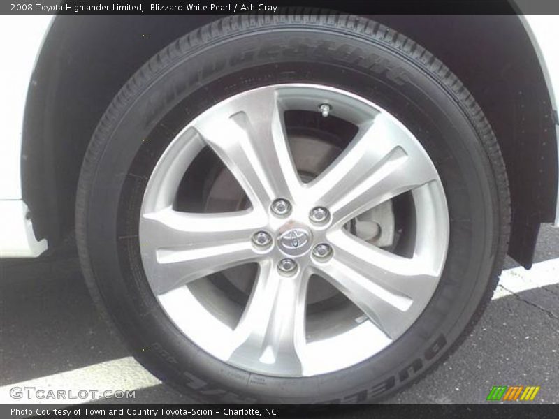 Blizzard White Pearl / Ash Gray 2008 Toyota Highlander Limited