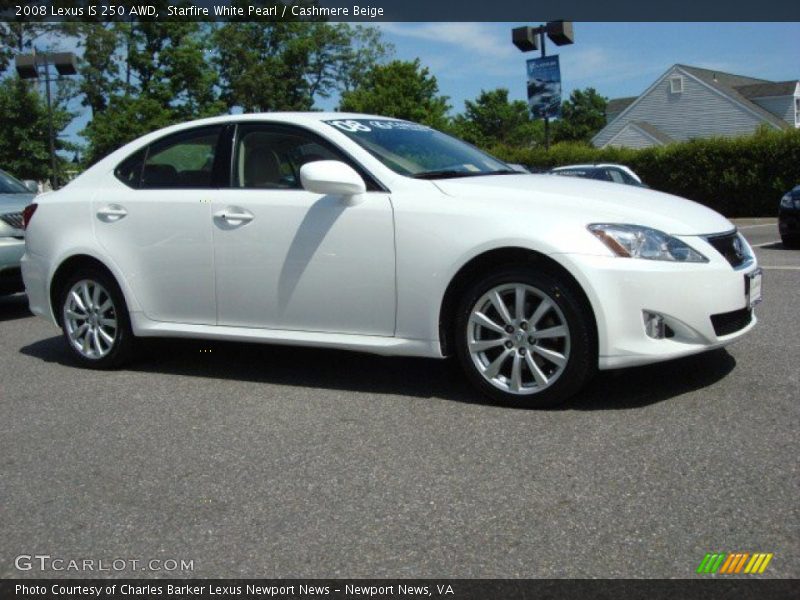 Starfire White Pearl / Cashmere Beige 2008 Lexus IS 250 AWD