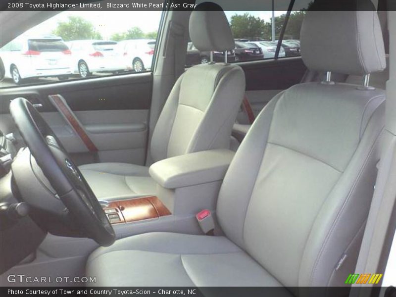 Blizzard White Pearl / Ash Gray 2008 Toyota Highlander Limited