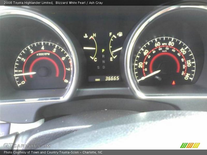 Blizzard White Pearl / Ash Gray 2008 Toyota Highlander Limited