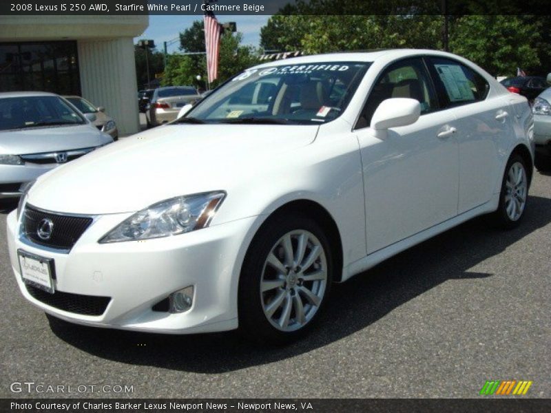 Starfire White Pearl / Cashmere Beige 2008 Lexus IS 250 AWD
